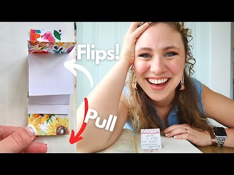 EASY BIBLE JOURNALING IDEA: pull-down card that flips!