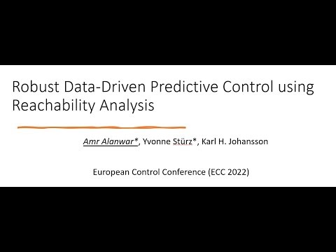 Data-Driven Predictive Control using Reachability Analysis - ECC 2022