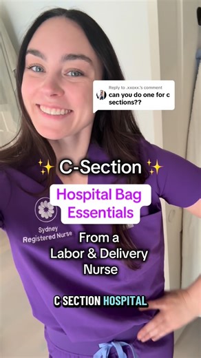 Nurse Sydney on Instagram: "C-Section Hospital Bag Essentials from a Labor & Delivery Nurse from @walmart Check out my hospital bag checklist linked in bio! Not sponsored! #csection #csectionrecovery #hospitalbagchecklist #laboranddeliverynurse #csectiondelivery @crest @shopsimplemodern @always_brand @walmartcanada @mykitsch @tridentgum"