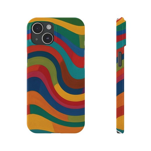Color Swirl Phone Case | Slim Abstract Marble Pattern | Most iPhone Models - Etsy