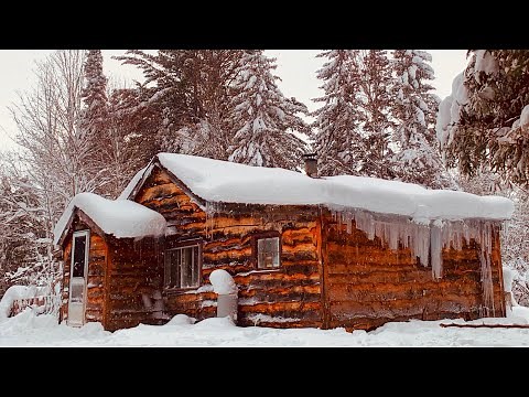 Snowed in at our Remote Off Grid Cabin in the Woods