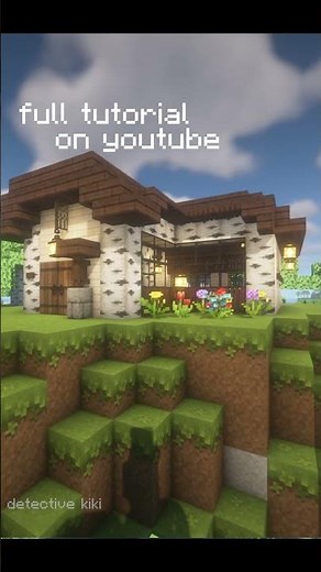 cottagecore birch house [mizuno's 16 craft] #cottagecore #minecraftbuild #minecraft #cottagecore