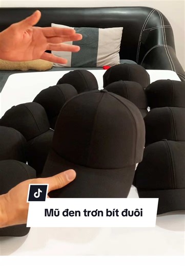 Mũ Lưỡi Trai Đen Bít Đuôi - Thiết Kế Đơn Giản