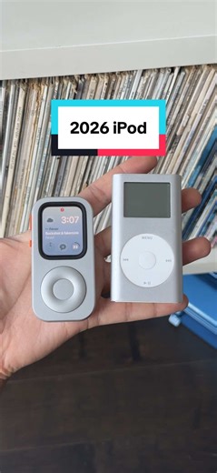 this is the new 2026 iPod...... actually, I'm just kidding. This is an accessory i bought that turns an apple watch into a fully functioning iPod, including a functioning scroll wheel. would you use this?? #apple #ipod #tech #applewatch #design