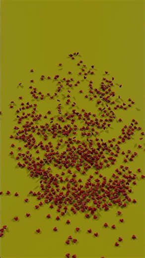 Falling Hearts Pattern ❤️✨ | Satisfying 3D Loop