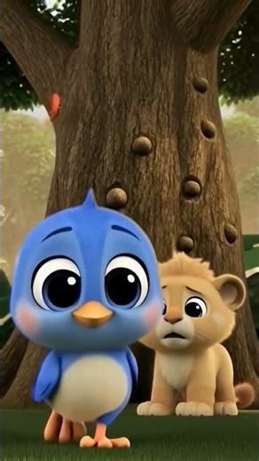 The Chirpy Bird and Leo the Lion 🐦 | Courage & Friendship | Animated Story | #shorts #animated
