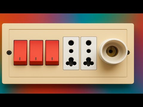 How to do wiring of two socket three switch one holder board full connection