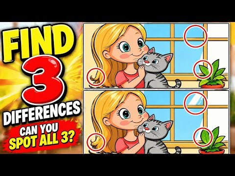 Can You Find All 3 Differences? 🤯 Only 1% Pass!