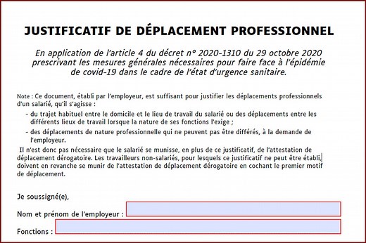 Attestation employeur Covid : téléchargez le justificatif
