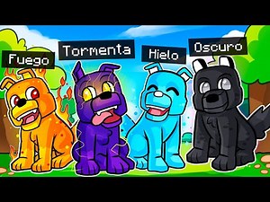 MINECRAFT pero ENCONTRAMOS PERROS MASCOTA ELEMENTALES! 💧🔥