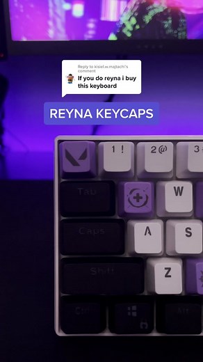 Custom Reyna Keycaps for Valorant Gaming Setup