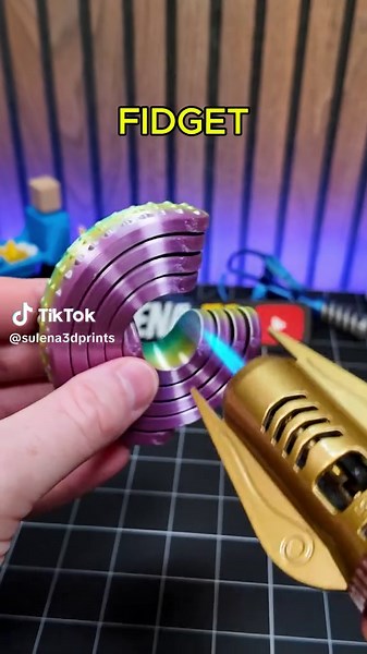 3D Printed ArcSpin Gyro Fidget Printer @BAMBULAB Official A1 MakerWorld: 2278739 #3dprinting #fidgettoys #satisfying #bambulab #asmr
