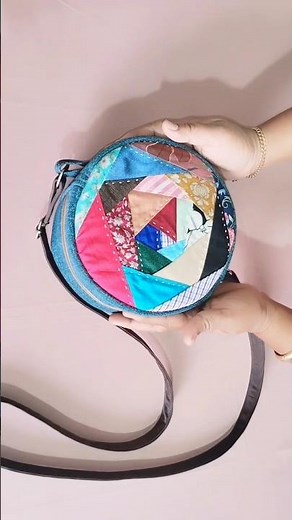 Diy sling bag making #scrapfabricprojects #patchwork #bagmaking #slingbag