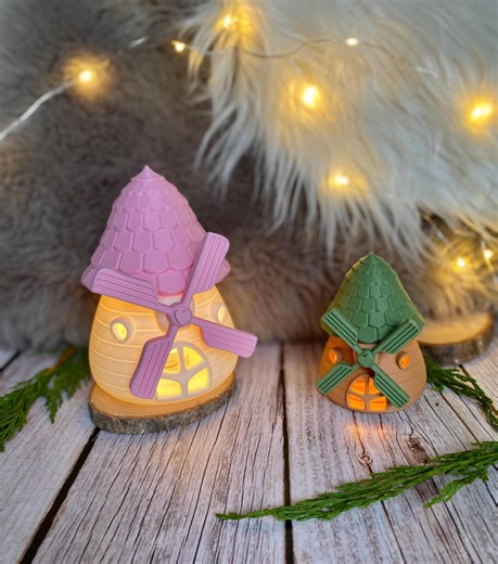Decorative Windmill With Light - Timeless Decoration - Etsy
