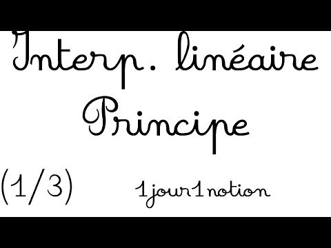 Interpolation linéaire (1/3), principe