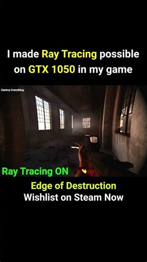I made Ray Tracing possible on GTX 1050 in my game #shorts