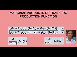 Marginal Products of Translog Production Function
