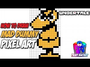 Undertale Mad Dummy - How to Draw Undertale 8-Bit Pixel Art
