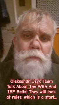 Oleksandr Usyk Team Talk About The WBA And IBF Belts! They will look at rules, which is a start...