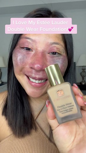 My @esteelauder #DoubleWear Stay-in-Place shade is 4N1! I love the confidence and staying power this #foundation brings to me! 🥰 #MyShadeMyStory #DoubleWear #EsteeLauder #fullcoverage #makeup #makeupartist #lovemyjob #foundation #birthmark #beauty #makeuptutorial #grwm