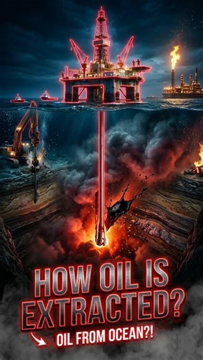 How Oil Is Extracted From Ocean? 🤯 #shorts