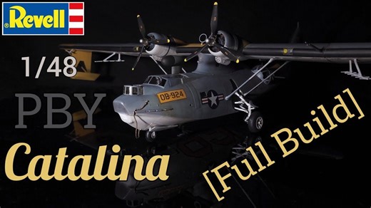 📵🙋🏼‍♂️[4K]利华 1/48 PBY"卡特琳娜"水上飞机模型完整制作过程