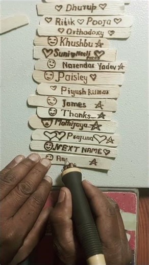 Pyrography Name Art: Comment Your Name! ✨ #Shorts