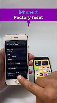 22. How to “Factory reset” an iPhone 7. #iphone #smartphone