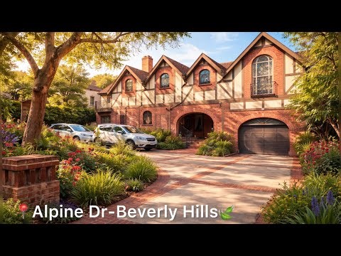 Windy Afternoon Walk on Alpine Drive Beverly Hills | Luxury Homes & Quiet Streets🇺🇸