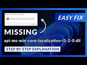 api-ms-win-core-localization-l1-2-0.dll Error Windows 11 | 2 Ways To FIX | 2021
