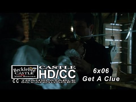 Castle 6x06 "Get A Clue" Castle Fencing Scene | Sword Fight (HD/CC)