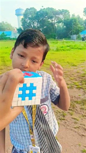 piyush ne 7×7 cube se bane # ko Bina dekhe solve Kiya #puzzle #rubikscube #cubeart #jotiprakashcuber