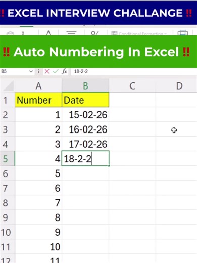 Auto Number and Date in Excel: Easy Steps