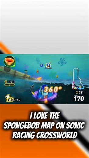 I love this map in SRC!! 🧡 #sonic #racing #sonicteam #sega #gaming #spongebob