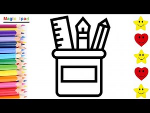 Como dibujar un LAPICERO | dibujos para niños 💓⭐ How to draw a PENCIL BOX | drawings for kids