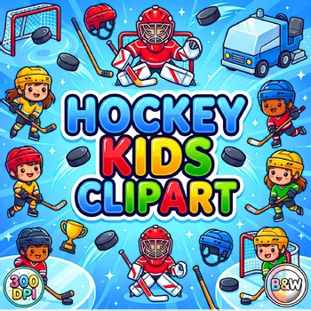 Hockey Clipart Collection for Winter Sports Math Worksheets and PE Activities
