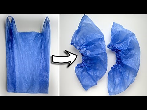 DIY How to make SHOE COVERS out of a PLASTIC BAG | LIKE REAL! | Protection | Tutorial by NProkuda