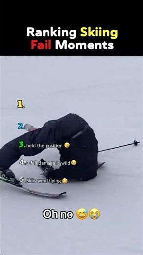 Skiing for the first time gotta be a nightmare 💔 #funny #skiing #fails #falls #worst #best