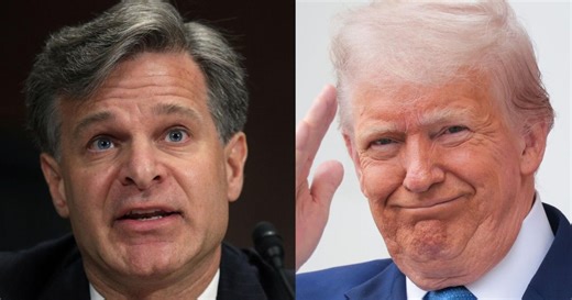 Trump accuses former FBI Director Christopher Wray of inappropriate behavior