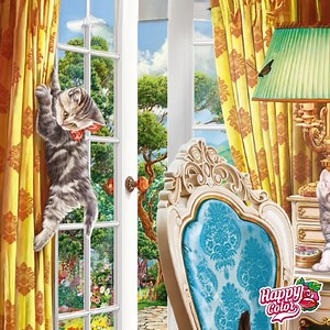 The more pets, the merrier! 😺🧶 Get ready to plunge into a chaotic world brimming with playful furry buddies and laugh paw-loud at their hilarious antics! A fur-tastic collection will be waiting for your creative touch on April 3. Save the date and stay tuned for mischievous adventures! #coloring #happycolor #paintbynumbers #colorbynumber | Happy Color - Color by Number