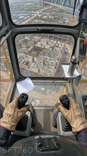 POV: The Highest Seat on the Construction Site 😳 | Tower Crane Operator View #POV #TowerCrane