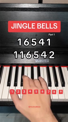 Jingle Bells #christmas #piano #pianotutorial #pianolessons #short #pianomusicalite | Piano Musicalité