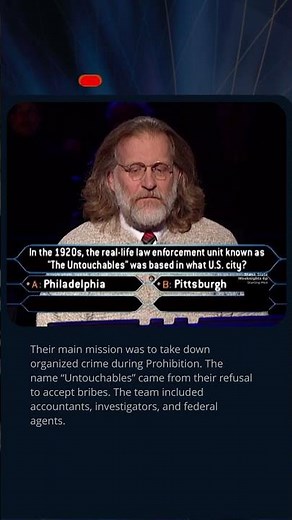 Where Were “The Untouchables” Based in the 1920s? 🇺🇸 #quiz #millionaire #usa #trivia #crime #tvshow