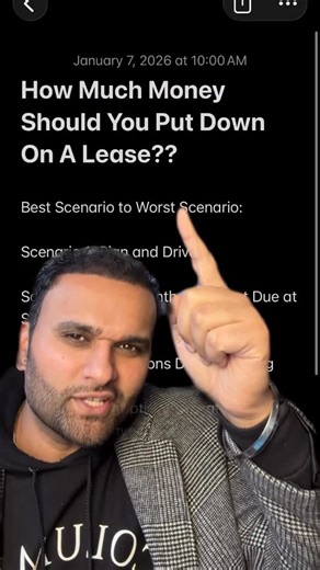 Ravi Wadan (Finance Education) on Instagram: "How much money should you put down on a car lease? #carleasing #carbuyingtips #carsales #cars"