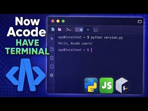 Now acode have terminal