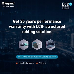 The LCS3 range of Structured Cabling Solution comes with continued 25-year performance warranty. Suitable for local area networks as well as data centers and server rooms, #LiveTheAdvantage of high-speed data transmissions at the highest level of perform Know more: https://bit.ly/3vbuJyg | Legrand