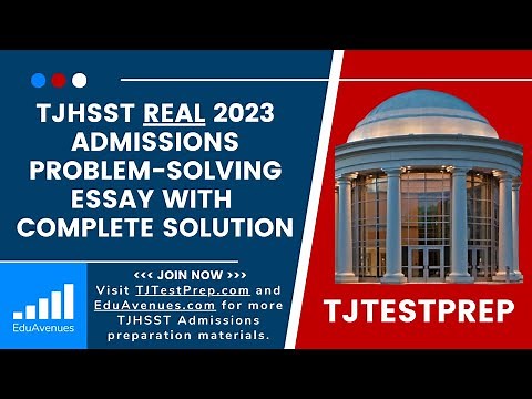 TJHSST REAL 2023 Admissions Assessment Problem-Solving Essay (PSE) — Complete Solution