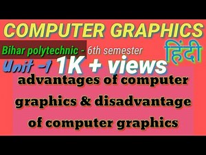 computer graphics | 6th semester | Unit-1 | advantages & disadvantage of computer graphics