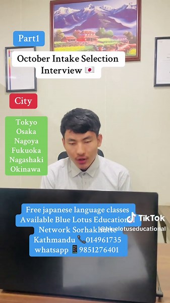 Part 1: Selection Interview for October Intake in Japan