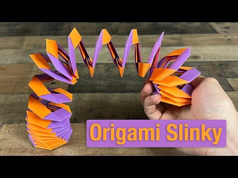 How to Make Paper Slinky - Easy Origami Slinky (no glue)